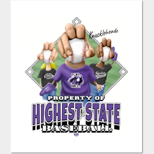 Knucklehead for Highest State Baseball Posters and Art